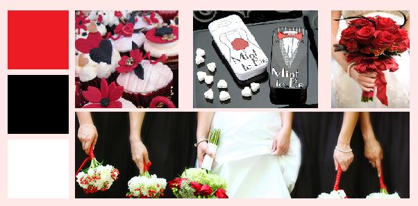 Red Black White Black as a theme is not very popular in weddings
