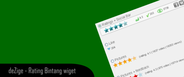 Widget Rating Bintang Plus Counter Page Views  Modifikasi 