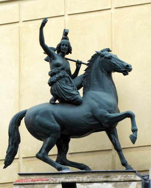 Equestrian statue by James Pradier, Cirque d'hiver (Winter Circus), Paris