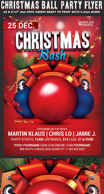  Christmas Bash Party Flyer Template