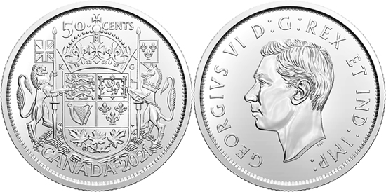 Canada 50 cents 2021 - 100th Anniversary of Canada's Coat of Arms