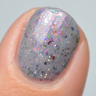 grey crelly shimmer nail polish