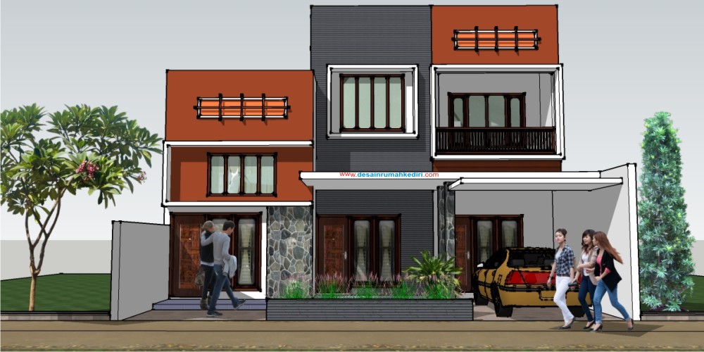 LT2 15 Rumah  Minimalis  2 Lantai  Bu Mutiara Surabaya Jasa Desain Rumah  Terpercaya