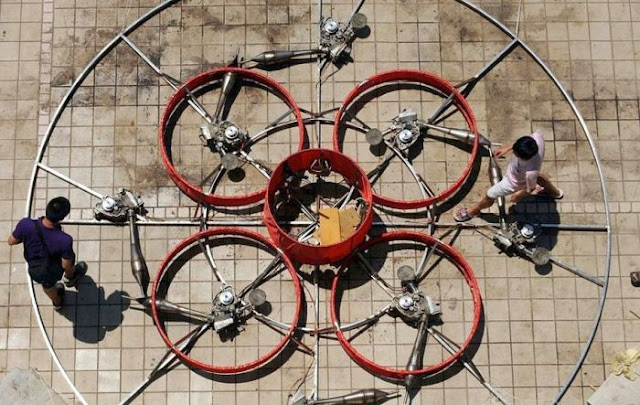 Former Chinese Farmer Builds Homemade Flying Saucer