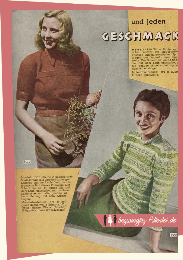 Elsa, Elsa Handarbeit und Wäsche, Handarbeitsheft, Nähen, Stricken, 50er Jahre, 1950, Modezeitschrift, Wiener Strickmode