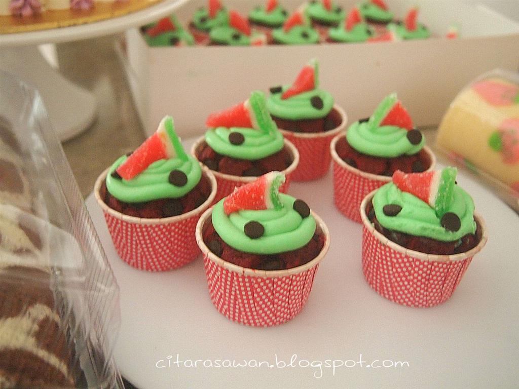 Red Velvet Watermelon Cupcake ~ Resepi Terbaik