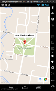 Tampilan google maps dalam type terrain