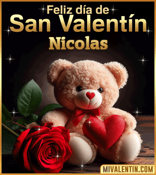 Peluche de Feliz día de San Valentin Nicolas