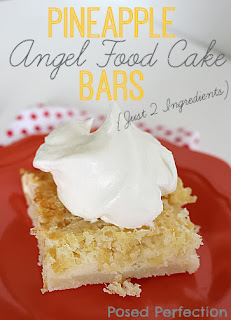 2 Ingredient Pineapple Angel Food Cake Bars