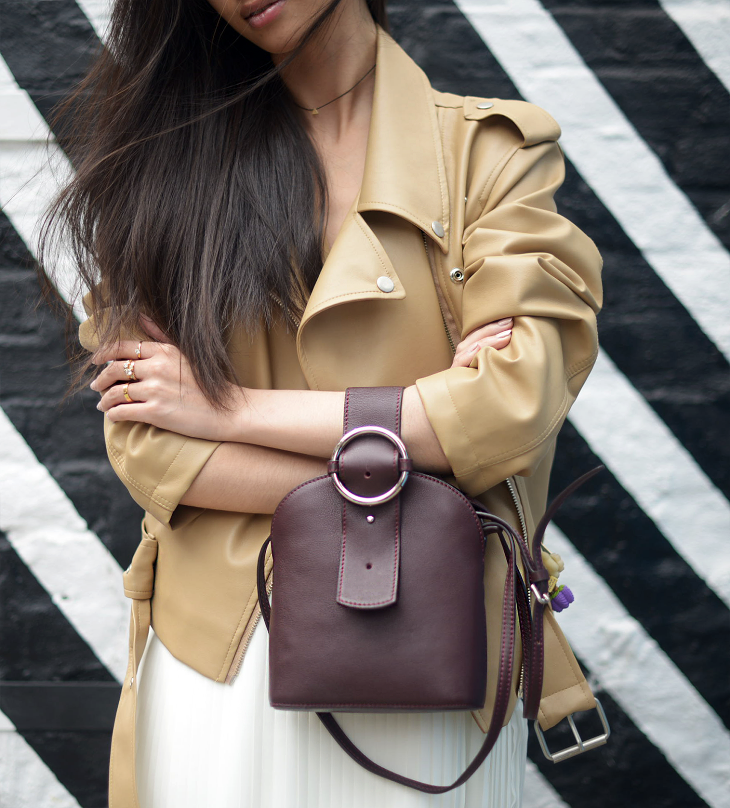 Camel Beige Leather Jacket | FOREVERVANNY.com