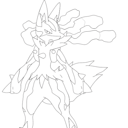 HD Pokemon Mega Lucario Coloring Pages Library