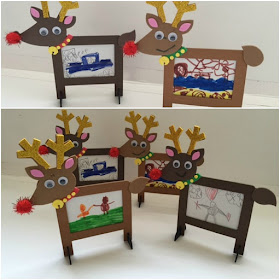 Christmas reindeer frames from Baker Ross