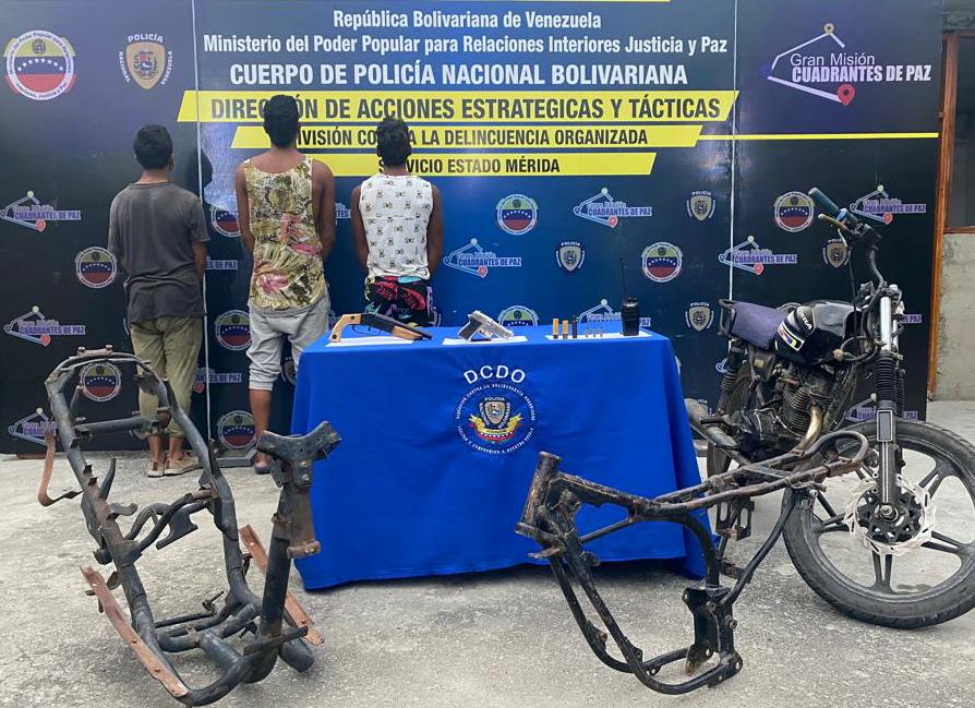 PNB desmanteló banda dedicada al robo y hurto de motos en El Vigía