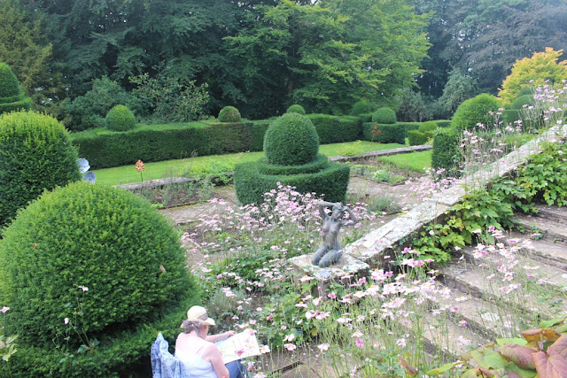 View from the top terrace at Wyndcliffe Court Sculpture Garden