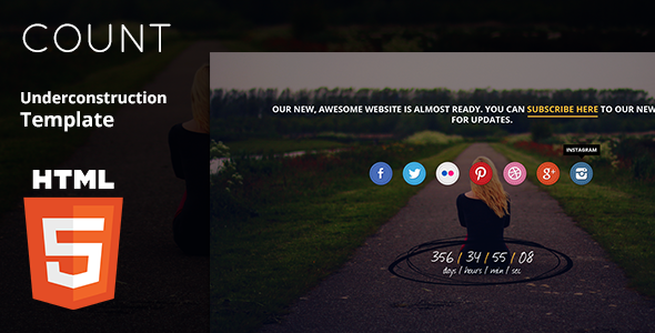 Count - Underconstruction HTML5 Template - ThemeForest Item for Sale