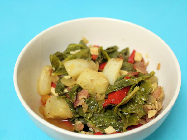 Let us turnip the beat (Turnips with Bacon and Mustard Greens)