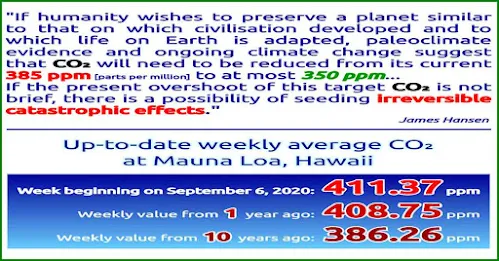 Weekly average CO2 at Mauna Loa, Hawaii on the week beginning on September 6, 2020. Carbon offsetting is vital to your cleaner, greener business and lifestyle. Make your website and lifestyle carbon-neutral  first, by a self-service carbon offsetting at https://en.zeroco2.cf/blog/ Tags: Self-service carbon offset, Carbon-neutral website, Carbon-neutral lifestyle, Carbon Footprint Calculator