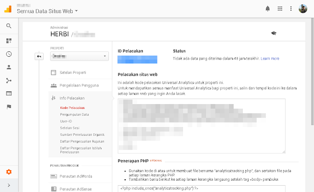cara memasang analytics blog