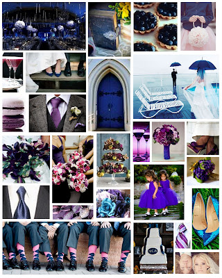blue and purple wedding