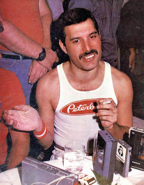 Freddie Mercury at a press conference