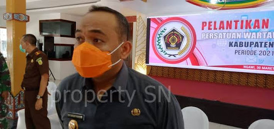 Pelantikan pengurus PWI kabupaten Ngawi Periode 2021-2024