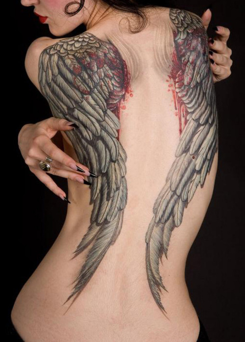 Best Tattoo Women's with Angel Tattoo