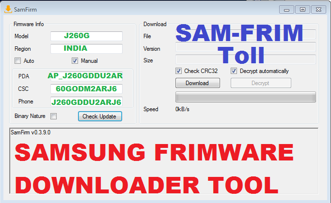 SamFirm 0.5.0 Tool 2020