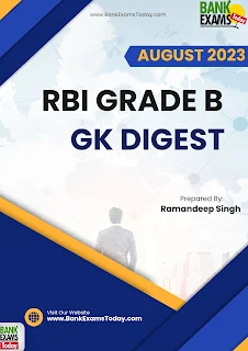 RBI Grade B GK Digest : August 2023