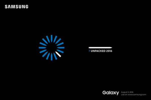 Disclosure of the date of announcement of the Galaxy Note 7 and leaked new photos