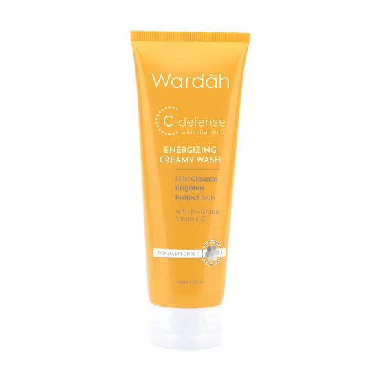 review wardah c-defense energizing creamy wash