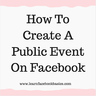 How to create a public event on Facebook