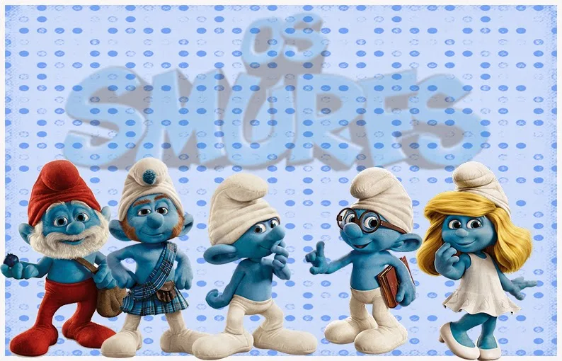  The Smurfs: Free Printable Invitations, Labels or Cards.