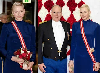 Princess Charlene and Prince Albert attend gala performance