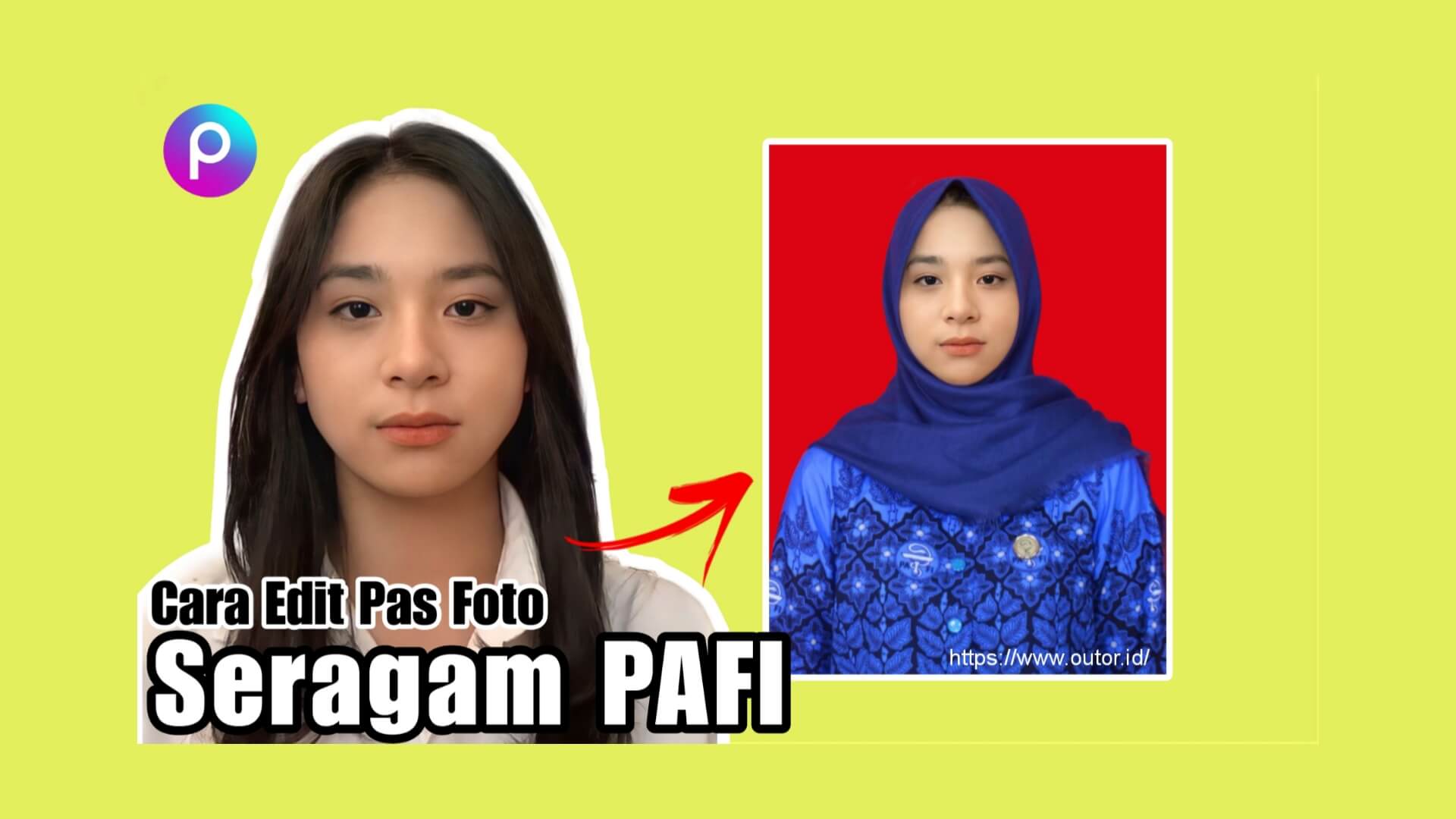 Cara Edit Foto Seragam Batik PAFI Online di Hp
