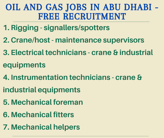 Oil and Gas jobs in Abu Dhabi - Free recruitment