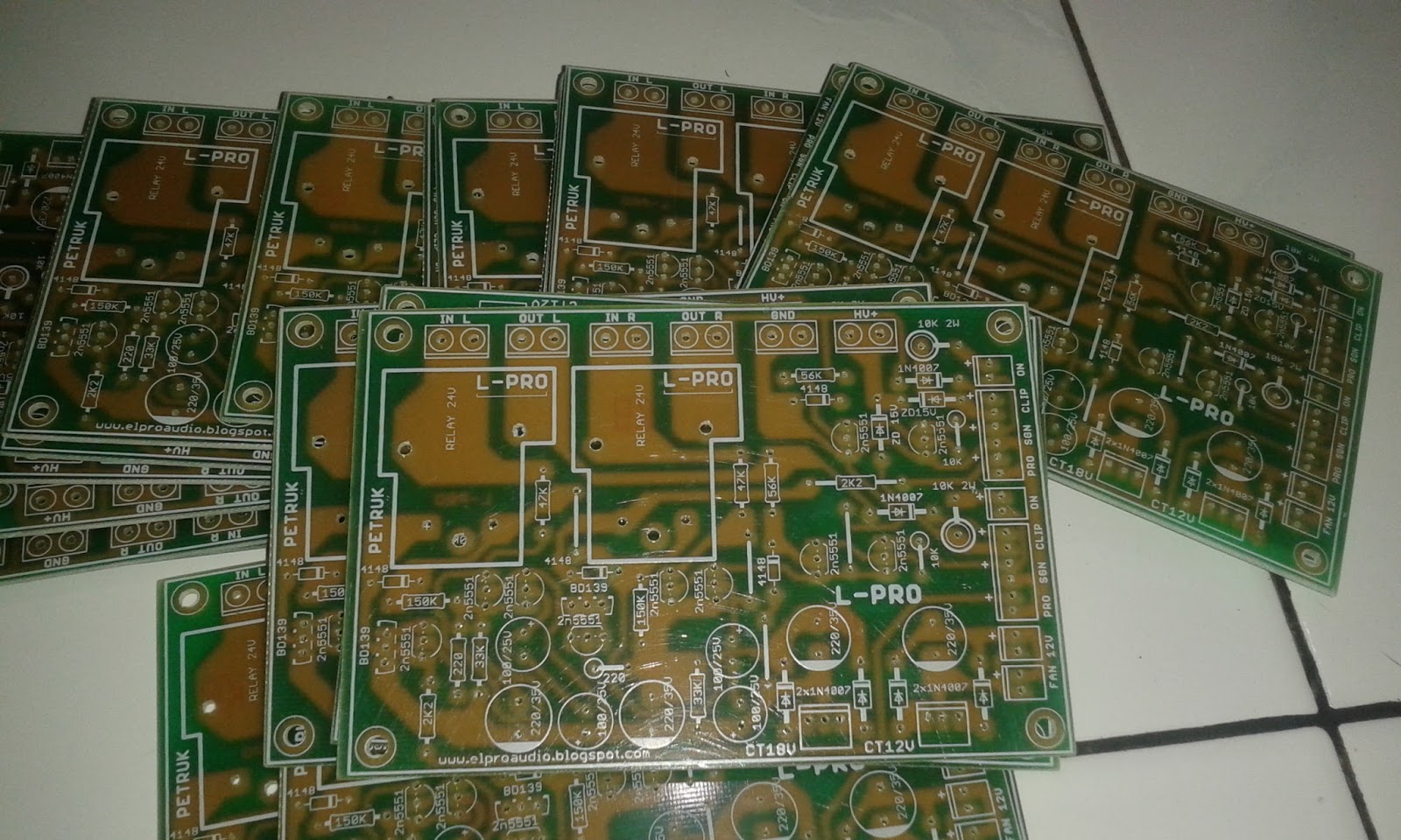 Power Amplifier para Profesional PCB  Bahan Fiber FR4 