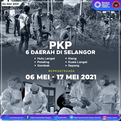 pkp 6 daerah di selangor