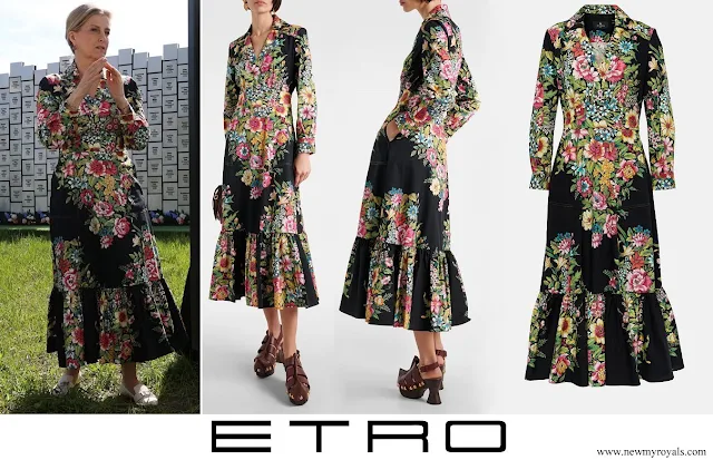 Duchess of Edinburgh wore ETRO floral print cotton midi dress