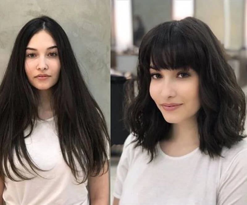 Cortes de Cabelo Femininos Antes e Depois