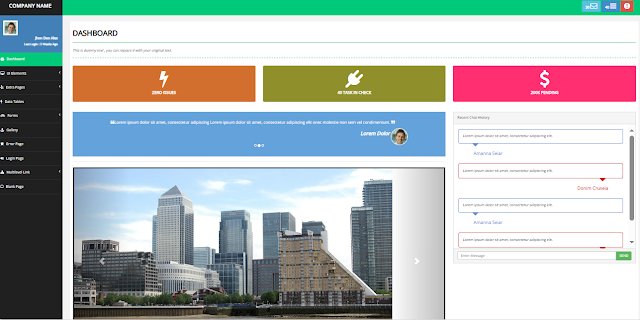 Responsive Admin Dashboard Template Free Download-HTML, CSS, JS