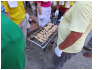 自治会夏祭り屋台炭火焼き鳥手作りの写真