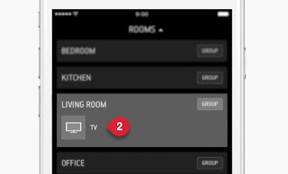 screen shot of sonos app room page