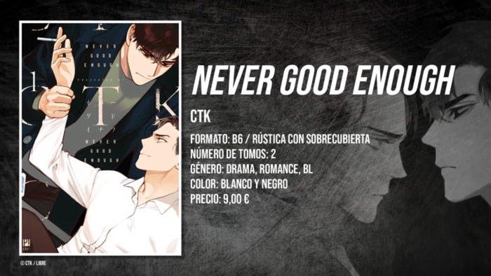 Never Good Enough manga - CTK - BL - Milky Way Ediciones