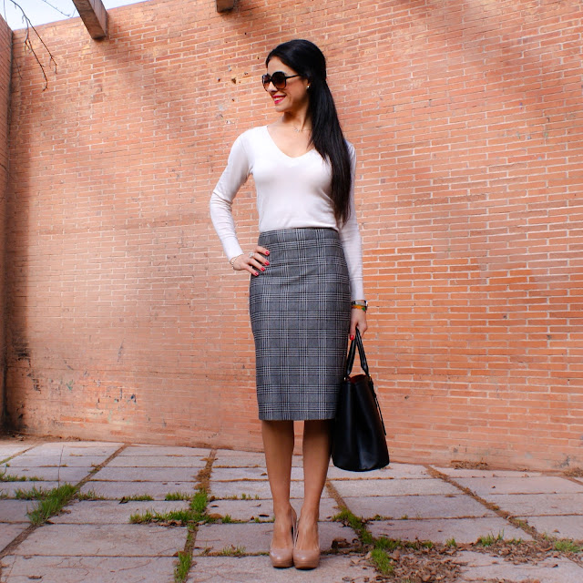 LOOK Office Falda “Príncipe de Gales”