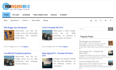  dari sebuah template fenomenal yang digunakan oleh Mas Sugeng New Sugeng 2019- Template SEO Responsive Fast Loading