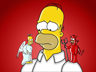 Resultado de imagen de angel y demonio simpsons