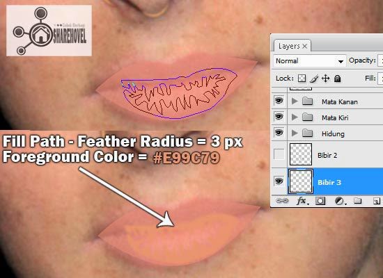 cara membuat vector bibir menggunakan photoshop  - tutorial membuat vector di photoshop - membuat foto menjadi kartun dengan photoshop