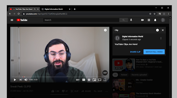 Did you know Another way to share YouTube content is out as the platform starts expanding the user’s access to its new “Clips” option