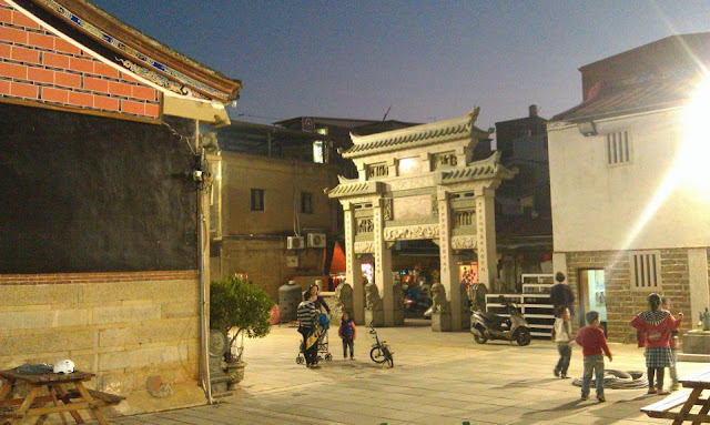 Nightlife at the town square in Jincheng - Kinmen, Taiwan