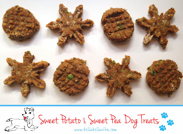 Sweet Potato & Sweet Pea Dog Treat recipe (gluten-free)